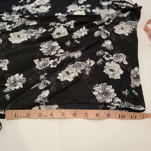 L.I.F.E Love is for Eternity Open Front Cardigan Poncho Black White M - Picture 11 of 15